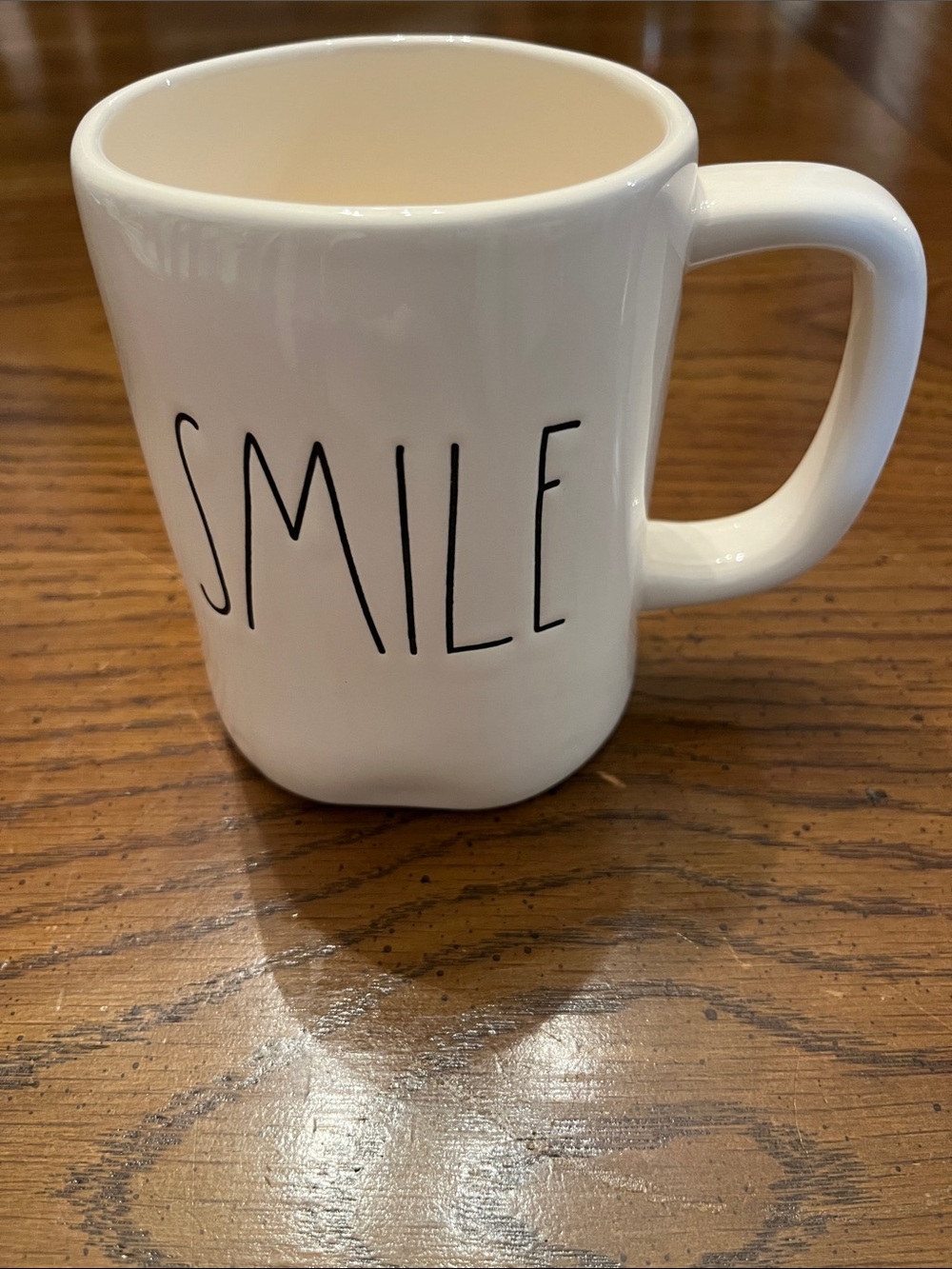 Rae Dunn Smile White Ceramic Mug